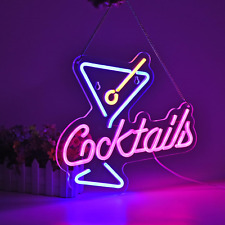 Cocktails Neon Signs Beer Bar Man Cave Club Bedroom Led Dimmable Neon Lights Sig