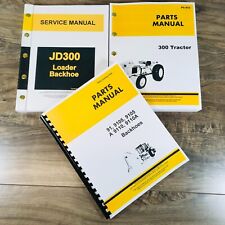 Service Manual Parts Catalog Set For John Deere 300 Jd300 Tractor Loader Backhoe