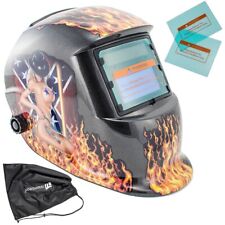 Pro Auto Darkening Welding Helmet Arc Tig Mig Grinding Welders Mask Solar 2 Lens