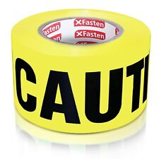 Xfasten Caution Tape Roll Non Adhesive 3-inch X 1000-foot