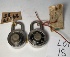Vintage Lot Of 2 Metal Master Combination Padlocks With Combinations