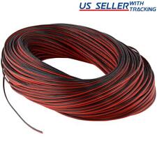 330ft Extension Cable Wire Cord For Led 100m 22awg 222 Low Voltage Black Red