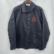 Tillman Onyx Welding Jacket Mens Xl Black Logo Fire Resistant Pockets Snap Up