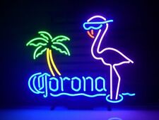 New Corona Pink Flamingo Neon Light Sign 17x14 Beer Cave Gift Lamp