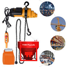 12ton Electric Chain Hoist 1100lb 13ft Lifting Chain Wired Remote Control