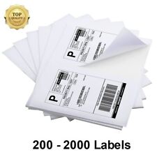 200 - 2000 Half Sheets Shipping Labels 8.5x5.5 Blank Self Adhesive 2 Per Sheet