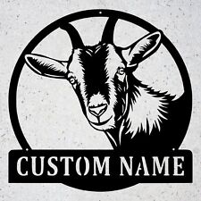 Custom Goat Metal Wall Art Personalized Home Farm Decor Signs Family Gifts