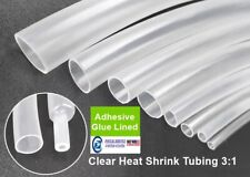 5-20 Ft Clear Heat Shrink Tube Lot 31 Adhesive Glue Dual Wall Marine Tubing Usa