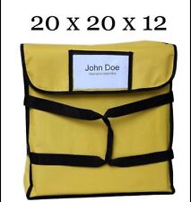 Insulated Pizza Delivery Bag Yellow Nylon 20 X 20 X12 Holds Up To 5boxes