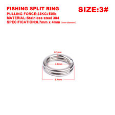 100 Stainless Steel Fishing Split Rings 25lb-350lb Heavy Saltwater Duty Big Game