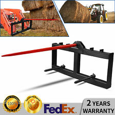 49 Tractor Hay Spear Skid Steer Loader Quick Attach For Bobcat Tractor 3000 Lbs