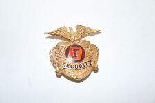 Security Badge Gold Tone Looks Nice Blackington