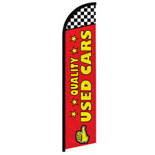 Quality Used Car Windless Advertising Swooper Flag Dealership Flag Red