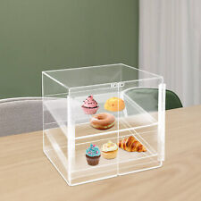 Acrylic Bakery Display Case Box Magnetic Back Door Donut Pastry Cookie Store Usa