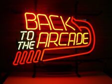 Back To The Arcade Game 20x16 Neon Light Sign Lamp Bar Club Artwork Wall Decor