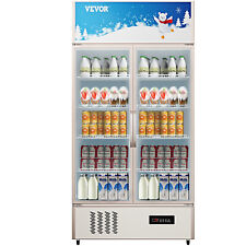 Vevor Commercial Merchandiser Refrigerator Beverage Cooler 2 Doors 39x27x79