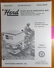 Herd 12-225 Band Spreading Kit For 750 1200c 2440 Spreader Manual