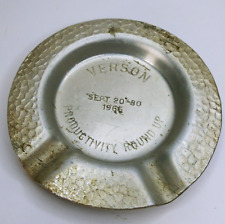 1966 5 Metal Advertising Ashtray Verson Productivity Round Up Pressed Read