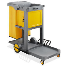 Commercial Janitorial Cleaning Cart Caddy With Key-locking Cabinet