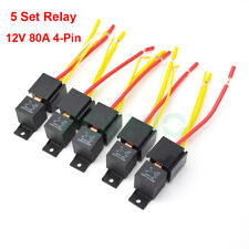 Car Relay Socket 12v 80a Amp 4pin Dc Spst General Purpose Relays Normal Open Us