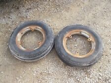 Farmall Tractor 5.00 15 Firestone Guide Grip 4 Ply Front Tires 3 Loop Mod Rims