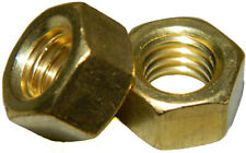 Solid Brass Machine Screw Hex Nuts 14-20 Qty 50