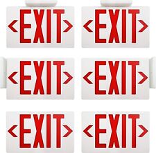 Led Emergency Exit Sign Light - Battery Backup Ul 924 Certified 6 Pack Red