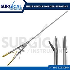 Sinus Needle Holder V Type 5 X 330mm Laparoscopy Laparoscopic Endoscope Forceps