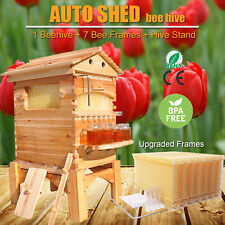 Auto Bee Hives Beekeeping Boxes Honey House 7 X Beekeep Frames Have Stand Us