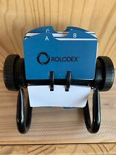 Rolodex Open Rotary Card File Holds 500 2-14 X 4 Cards Black Frame 66704