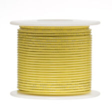 22 Awg Gauge Stranded Hook Up Wire Yellow 500 Ft 0.0253 Ul1007 300 Volts