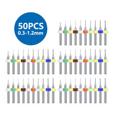 50pcs Carbide Micro Drill Bits Set 0.3-1.2mm Pcb Driiling Bit For Cnc Engraving