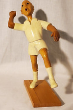 Vintage Wooden Tennis Player Man Figure By Romer Made In Italy 12 Hand Carved