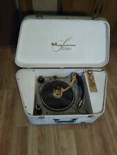 Vtg. Magnavox Micromatic Record Player Turntable Suitcase Luggage Parts Repair