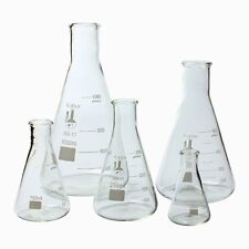 Karter Scientific Glass Erlenmeyer Flask 5-piece Set 50 150 250 500 1000 Ml