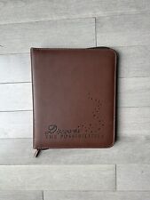 Portfolio Dream The Possibilities Faux Leather 3 Ring Card Pocket Pen Holder Zip