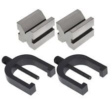 Precision Engineers All Steel Vee Block Clamp Set V Matched Pair 1-58 X 1-14