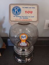 1 Cent Gumball Machine - Vintage Ford Gum W Plastic Globe Topper Decal