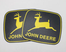 2 John Deere Vinyl Logo Decal 3 14 X 3 34 Black Yellow Deer 3m Back
