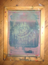 Vintage Silk Screen Printing Frame - Sad Girl In A Cruel World - Speedball Art