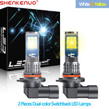 2x Dual Color Switchback White Yellow Led 9005 Hb3 9006 Hb4 Fog Light Bulbs Hot