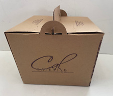 Lot Of 10 Cardboard Large 128 Oz Take Out Boxes Foldable Food Containers Lunch