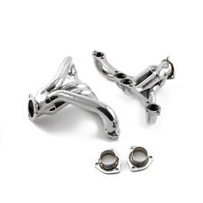Chevy Sbc 350 1 58 Block Hugger Stainless S. Exhaust Headers -angle Plug Heads