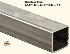 Stainless Steel Square Hollow Tube  1-38 I.d. X 1-12 O.d. X 6 Ft Long 304