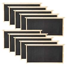 10 Pack Honey Beehive Frames Beeswax Coated Foundations Wooden Sheets 9.1 Inch