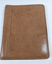 Vintage Coach Brown Leather Portfolio Folder Notepad 12 X 10 Pen Card Slots