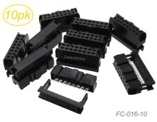 10-pack 16-pin 2x8 Female Idc 2.54mm Pitch Connectors For Flat Ribbon Cable