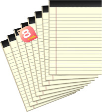 8 Pack Note Pads 4x6 In Legal Pads Thick Writing Pads Perforated Yellow Paper