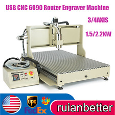 Usb 34axis 1522kw Cnc 6090 Router Milling Machine Engraver Diy Engraving Cut