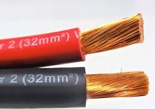 30 Ft Excelene 2 Awg Gauge Welding Battery Cable 15 Red 15 Black Usa Copper